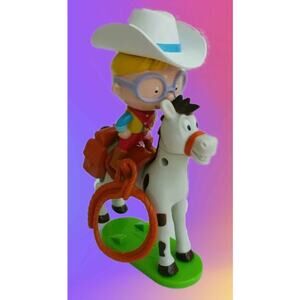 Nestle Milky Bar Kid Buckaroo Game Promo Cowboy & Horse Figure RARE